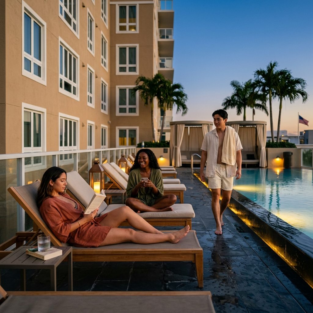 Pool deck detail